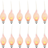 Christmas Flicker Flame Candle Light Bulbs, Country Style Silicone Dipped Flickering Replacement Bulbs for Electric