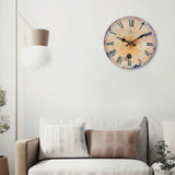 Rustic Large Wall Clock Silent Battery Operated for Farmhouse Livingroom,24 Inch Vintage Wall Clock Non-Ticking for