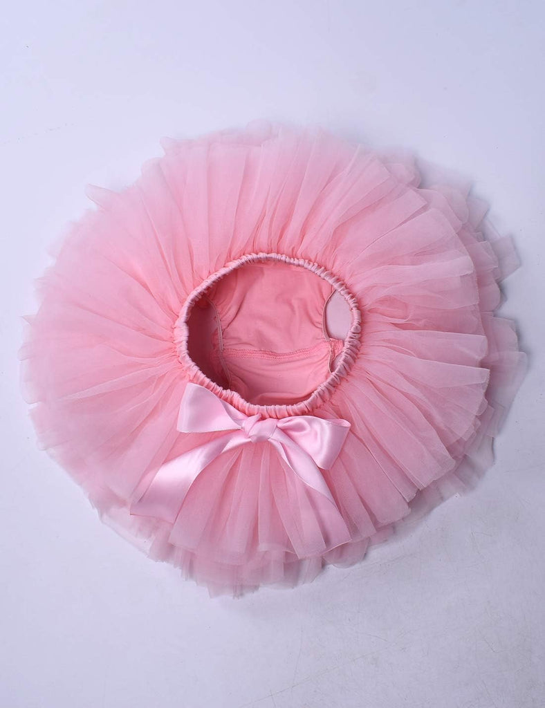 Toddler Tutu Skirt for Baby Girl with Diaper Cover, Soft Baby Tutu Dress with Flower Headband