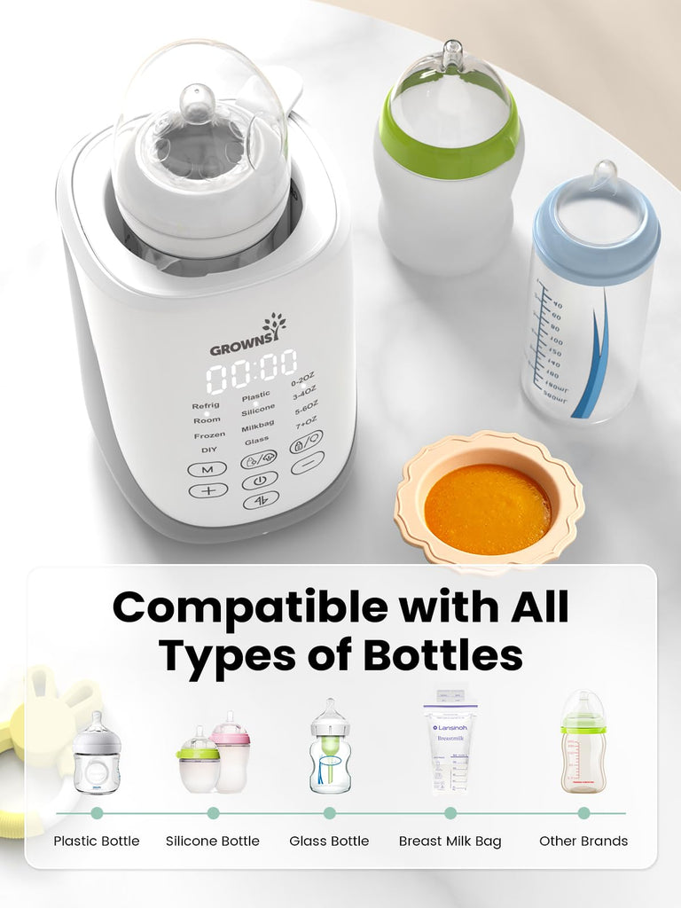 Auto-Lift Nutri Bottle Warmer for Breastmilk & Formula, Gray