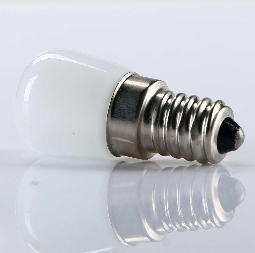 2W LED Refrigerator Bulb (4 Pack)-European E14 Base 15W Equivalent Daylight White 6000K 120V Lamp for Freezer