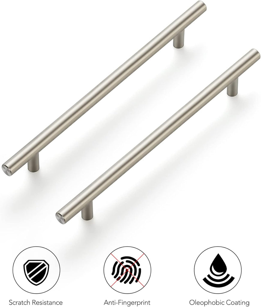 18 Pack 10 Inch Cabinet Handles Brushed Nickel Stainless Steel Cabinet Handles Kitchen Cupboard Pulls 7-1/2" Hole Center