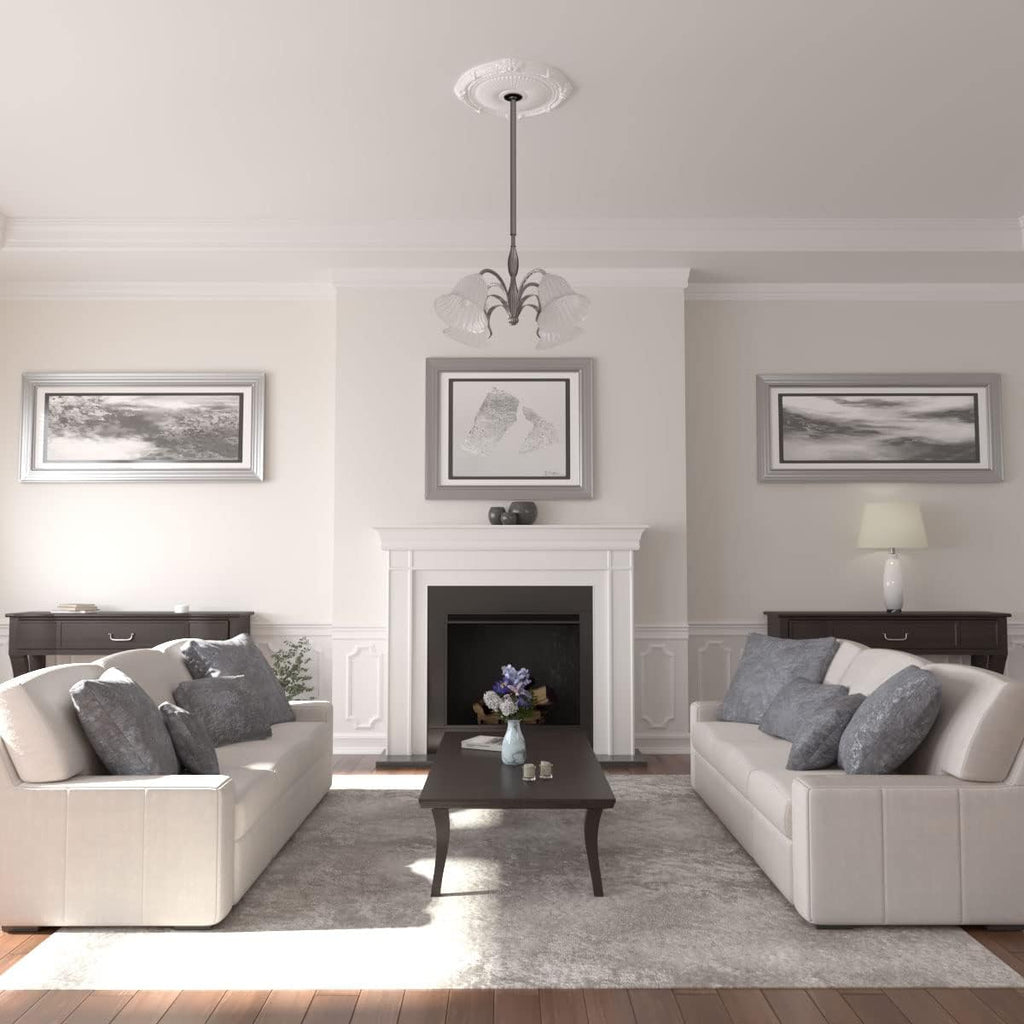 Heaton Ceiling Medallion 27 1/2"OD x 3 7/8"ID x 2 1/4"P (Fits Canopies up to 6 1/2") Factory Primed