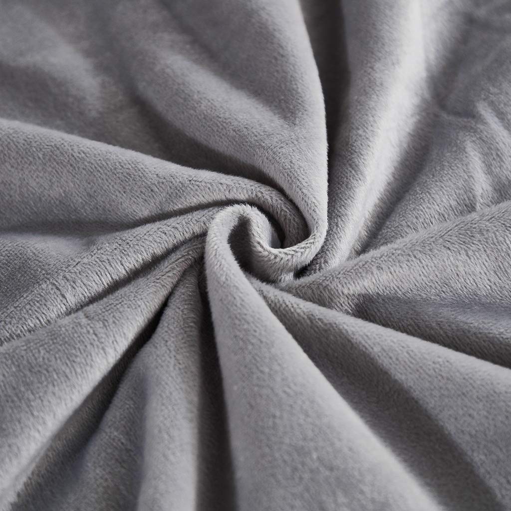 Fluffy Faux Fur Throw Pillow Covers Pack of 2, Gray