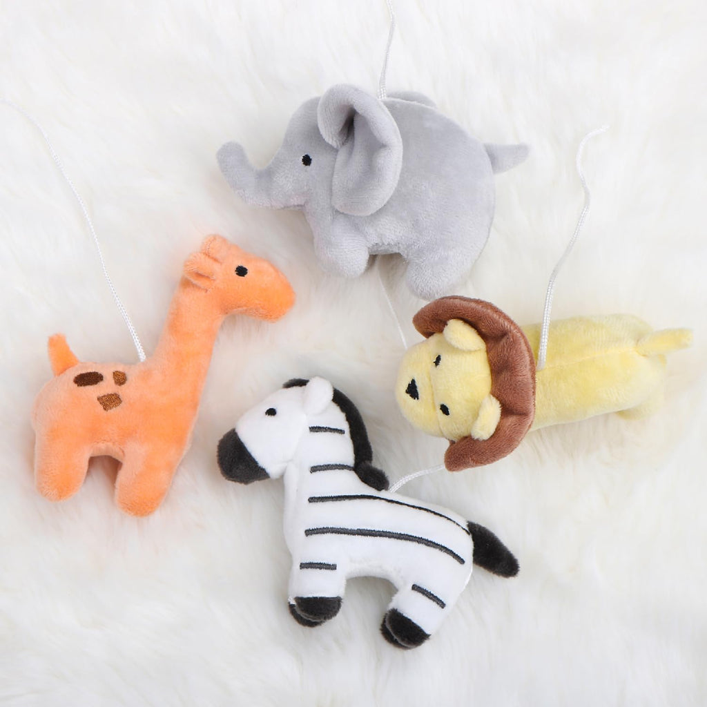 Crib Mobile for Boys or Girls - White Musical Baby Crib Mobile with 12 Lullabies, Jungle Animal, Baby Safari Animals