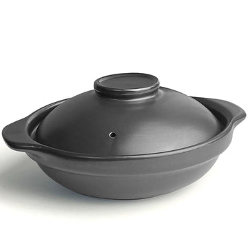 Black Casserole Clay Pot (28, Ounces)