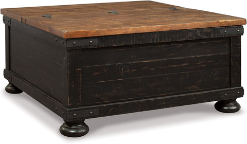 Valebeck Lift Top Coffee Table, Storage, Split-top Design, Wood, 36" W x 36" D x 18" H