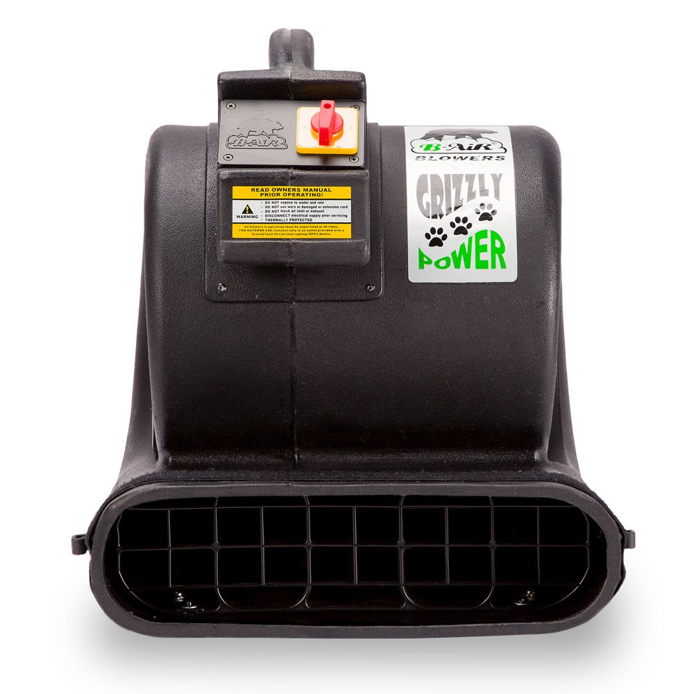 Grizzly Gp-1 1 HP 3550 CFM Air Grizzly Mover Carpet Dryer Floor Fan for Water Damage Restoration Equipment & Pet Cage