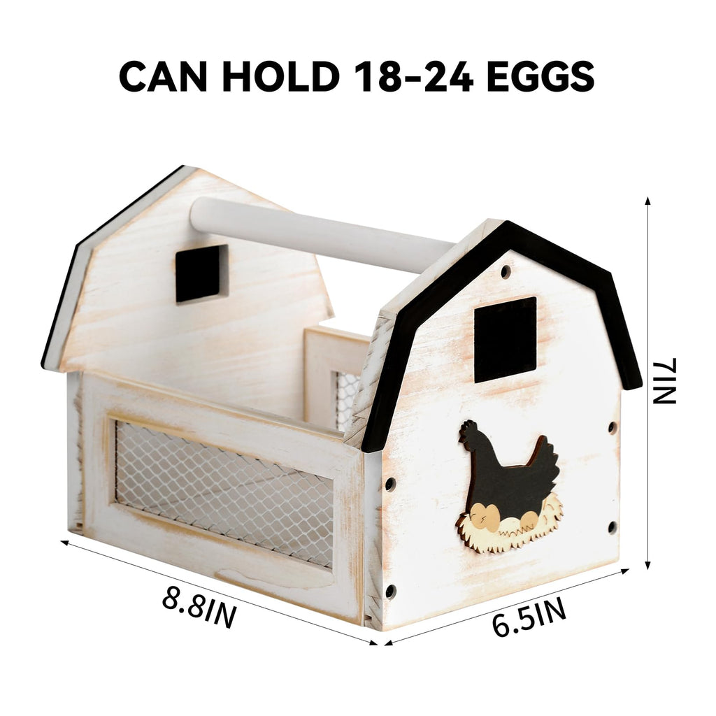 Egg Basket for Gathering Fresh Eggs, Farmhouse Wood Egg Collecting Basket, Egg Basket Countertop.