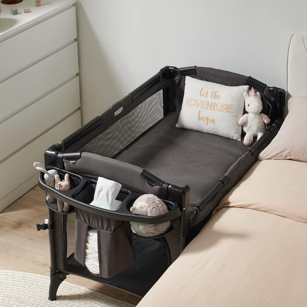 4 in 1 Baby Bassinet Bedside Sleeper, Baby Bedside Crib 4 Functions, Bedside Bassinet Crib Sleeper, Playard, Changing