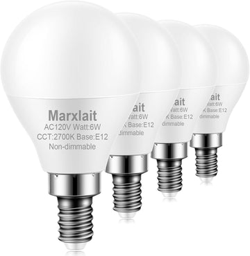 A15 E12 LED Ceiling Fan Light Bulbs, 60W Equiv., Warm White 2700K