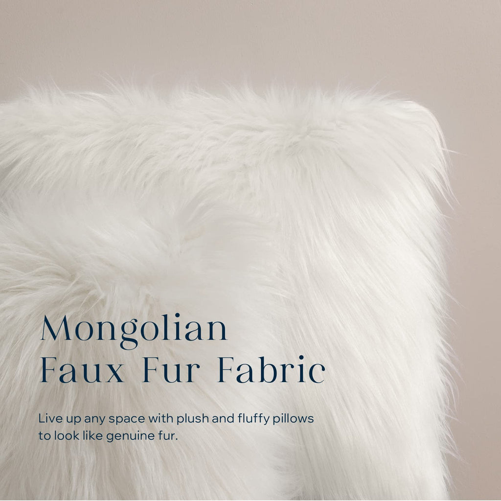 Pack of 2 Faux Fur Solid Throw Decorative Pillow Cover Cushion Covers Luxury Soft Halloween Decorative Pillowcase