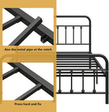 Metal Bed Frame,Full Bed Frame with Headboard,Structurally Stable