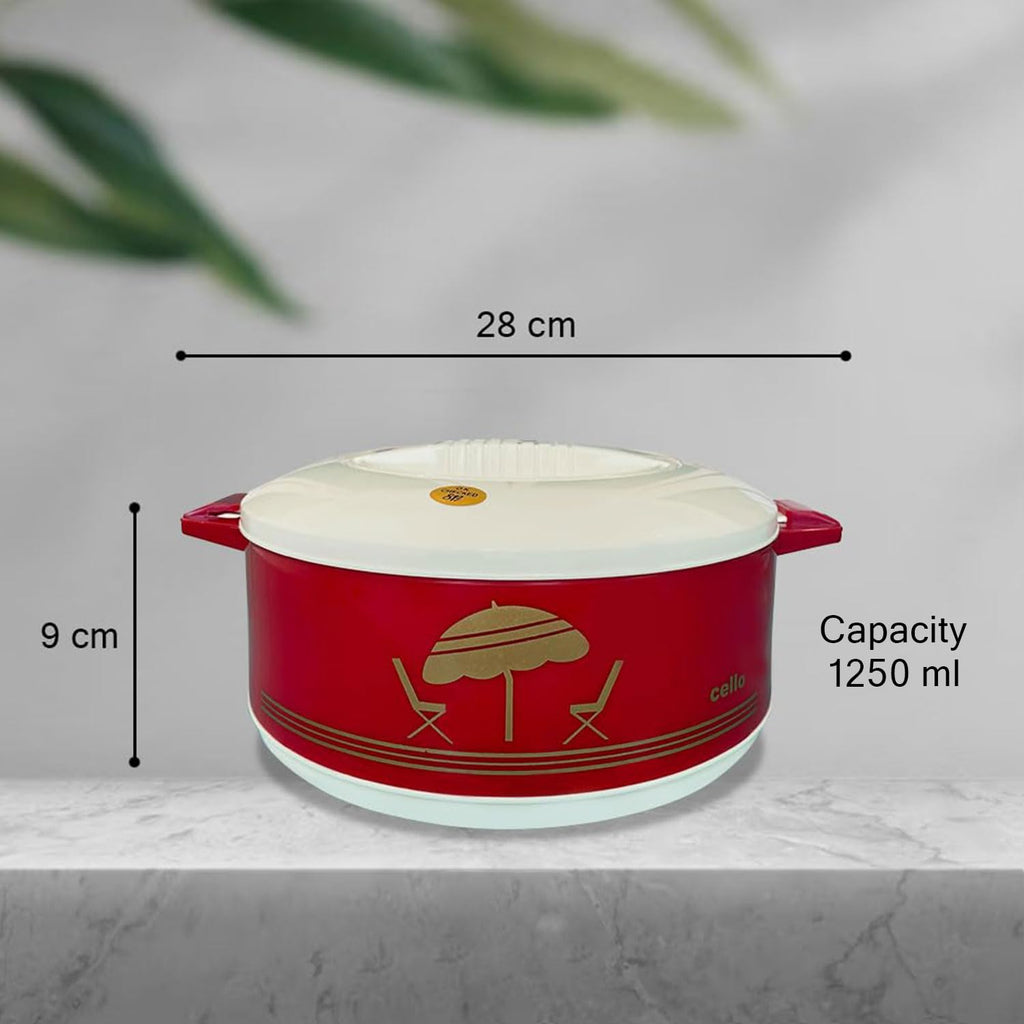 Chef Deluxe Insulated Hot Pot Casserole 1500, Maroon