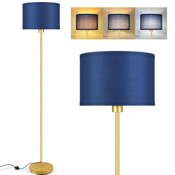 Floor Lamp Blue, Standing Lamp, 58" Tall Floor Lamp with Lampshade, Foot Pedal Switch, Modern Simple Floor Lamps
