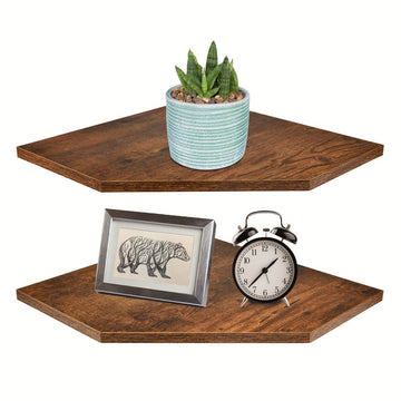 Corner Shelf Wall Mount, Set of 2 Floating Corner Shelf Organizer for TV Accessories, Speaker, Cable Box, Game
