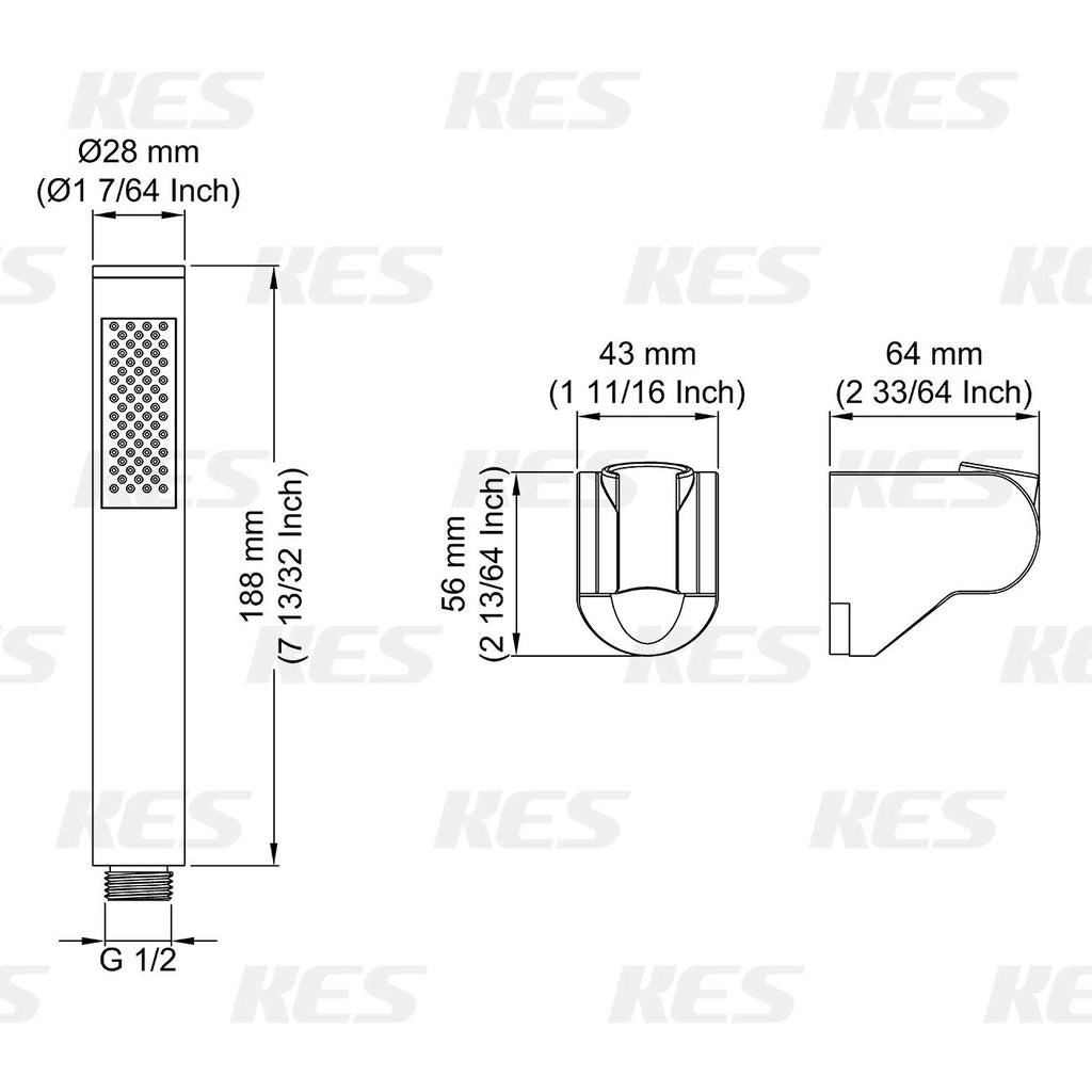 Handheld Shower Head with Extra Long Hose Shower Wand Holder Set