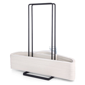 Hanger Organizer Stacker, Storage Rack Holds up to 58 Velvet Hangers for Closet & Laundry Room, Portable Hanger Holder