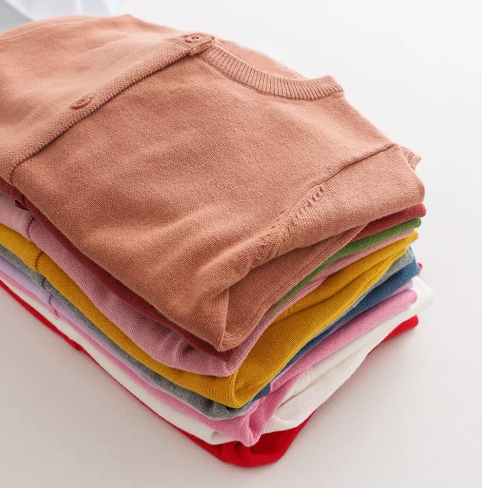 Sweater School Uniforms Toddler Long Sleeve Button Knit Solid Sweaters Tops