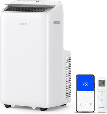 14000 BTU Ultra Quiet Inverter Portable Air Conditioner Works with Alexa Cools Up To 450 Sq. Ft. Smart Wifi Portable