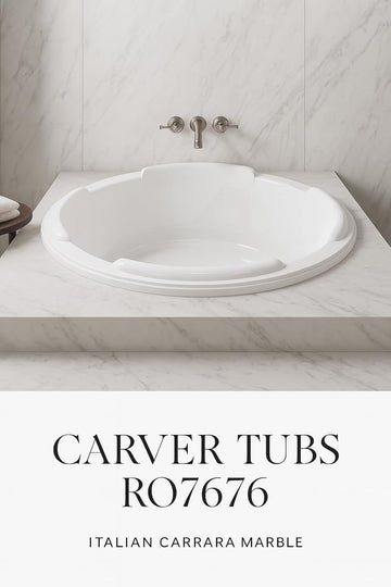 Tubs - RO7676 - Modern White Fiberglass Soaking Bathtub for Bathrooms, White Circle Two Person Acrylic Bath tub