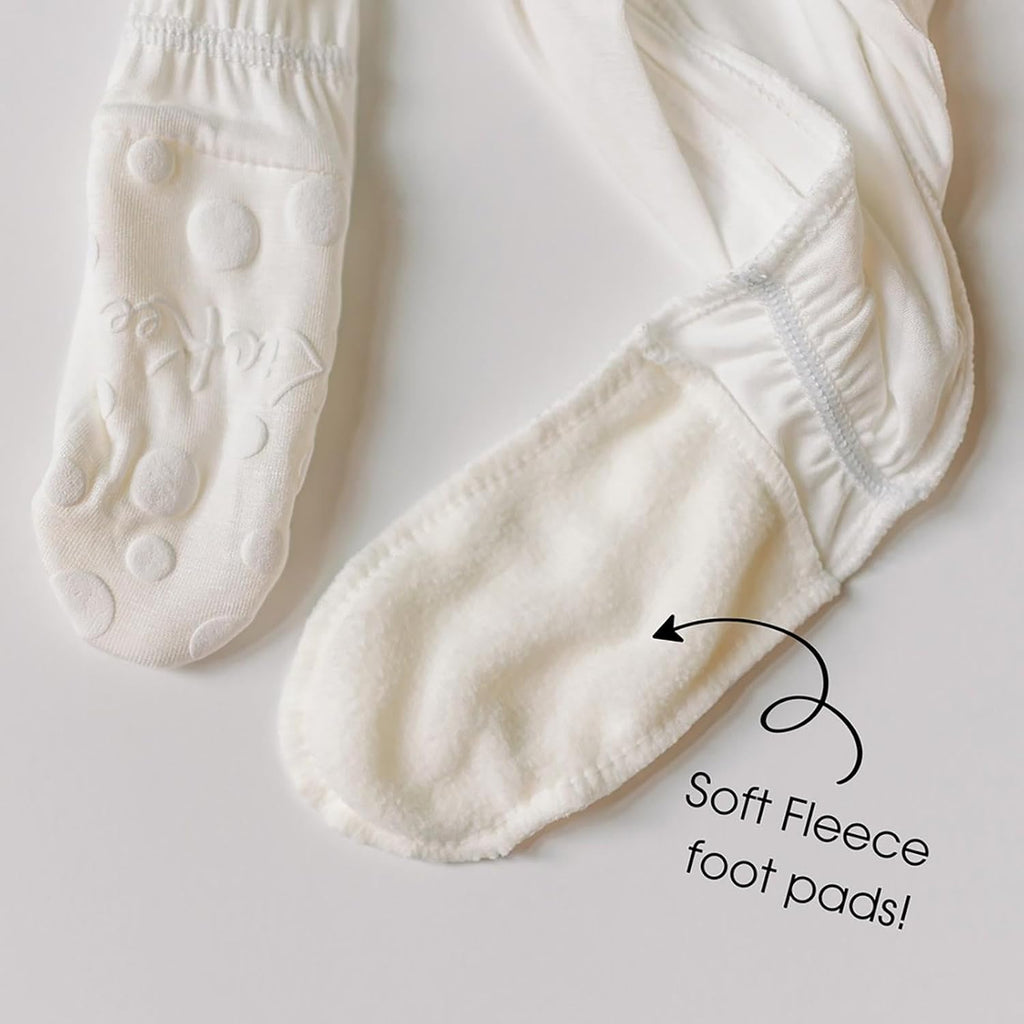 Baby & Toddler Zip Footie - Ultra-Soft Bamboo Viscose Pajamas with Flip Paws and Grippy Feet