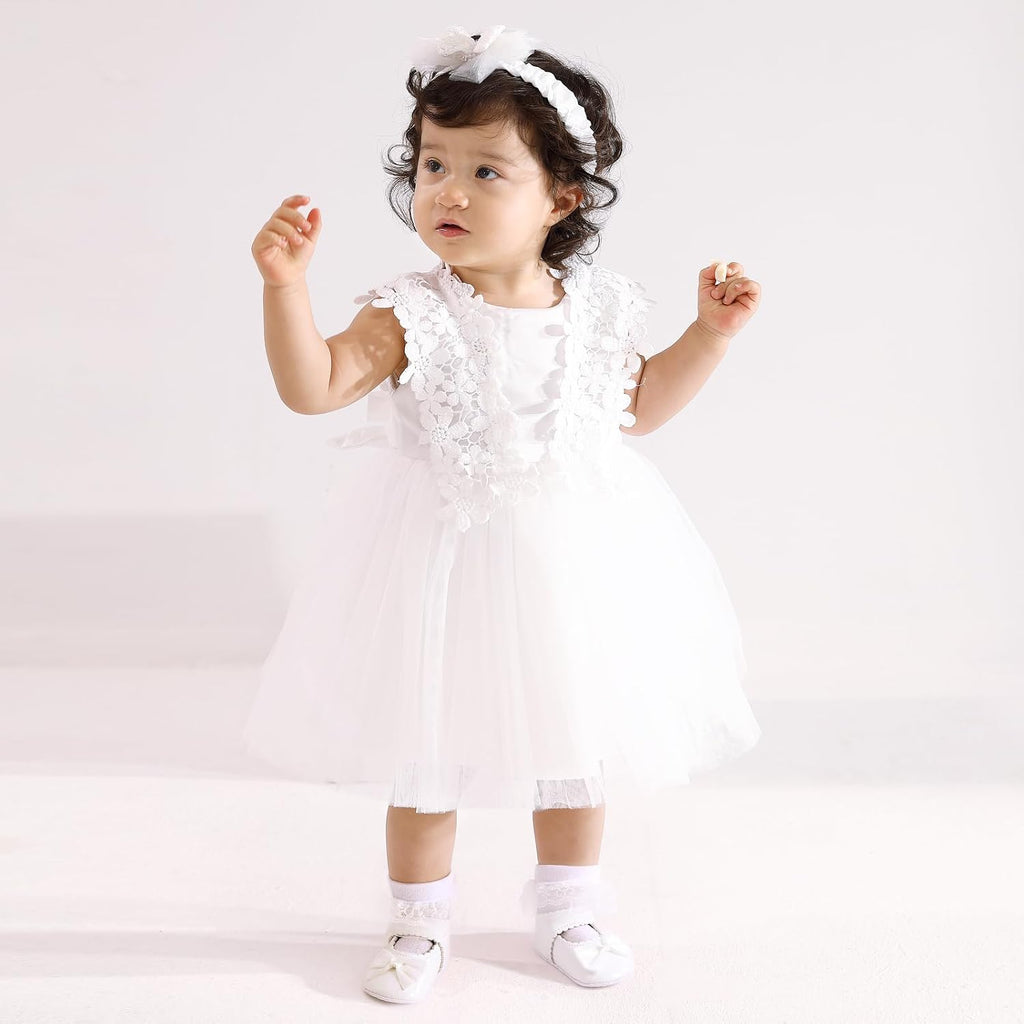 Baby Girls Baptism Shoes Toddler Bowknot Mary Jane Shoes