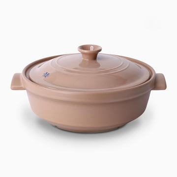 5 Quart Flami Pot with Lid, Natural Clay Pot for Cooking, Non-Toxic PFAS-Free Ceramic Casserole Dish for Oven &