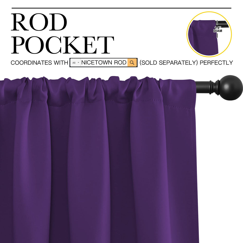 Kitchen Curtains, Short Blackout Curtains & Drapes, Home Decoration Window Treatment Cafe Curtain Panels with Rod