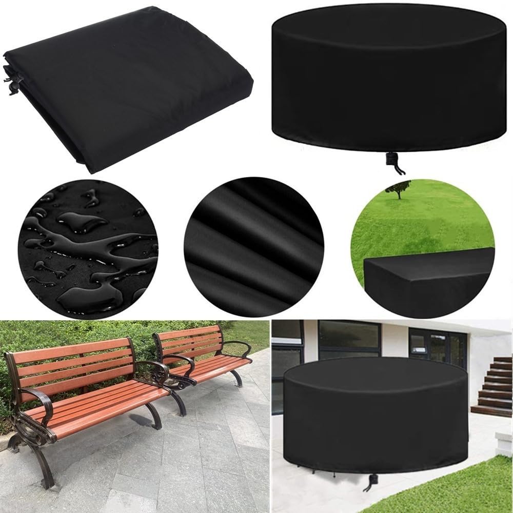 Set Cover Waterproof, Round Bar Height Table and Chair Cover, 84 x 44 Inch Outdoor Tall High Table Covers