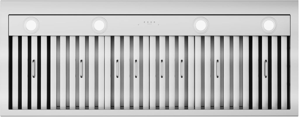 42 Inch Stainless Steel Range Hood Insert 1150 CFM 4 Speed LED Lights Dishwasher-Safe Baffle Filters