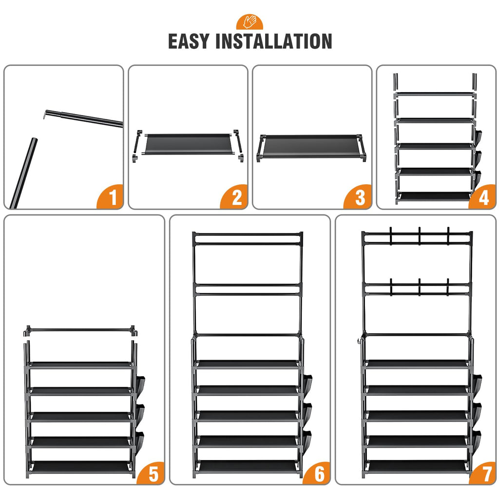 Shoe Rack 5 Tier Shoe Organizer Storage 15-20 Pairs for Closet Entrance