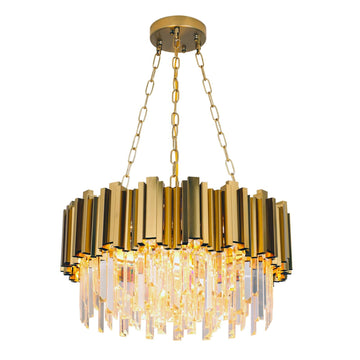 Modern Crystal Lighting 9 Lights Gold Chandelier Light Fixture Dining Room Chandeliers Living Room Bedroom Foyer