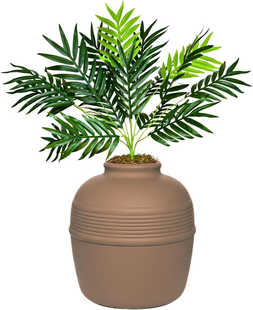 Hidden Litter Box Planter, Decorative Cat Litter Enclosure with Carbon Filter, Artificial Palm Plant