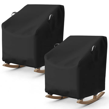 Outdoor Rocking Chair Covers 2 Pack, Patio Furniture Covers Waterproof Adapter for Rocking Chairs 28"L x 35"W x