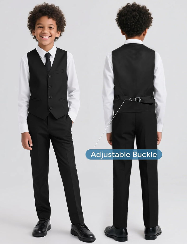 Boys Complete Suits Set with Suspenders Standard & Husky