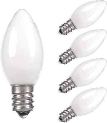C7 Candelabra Led Night Light Bulbs,0.6 Watt Equivalent 7W E12 Bulb,50lm