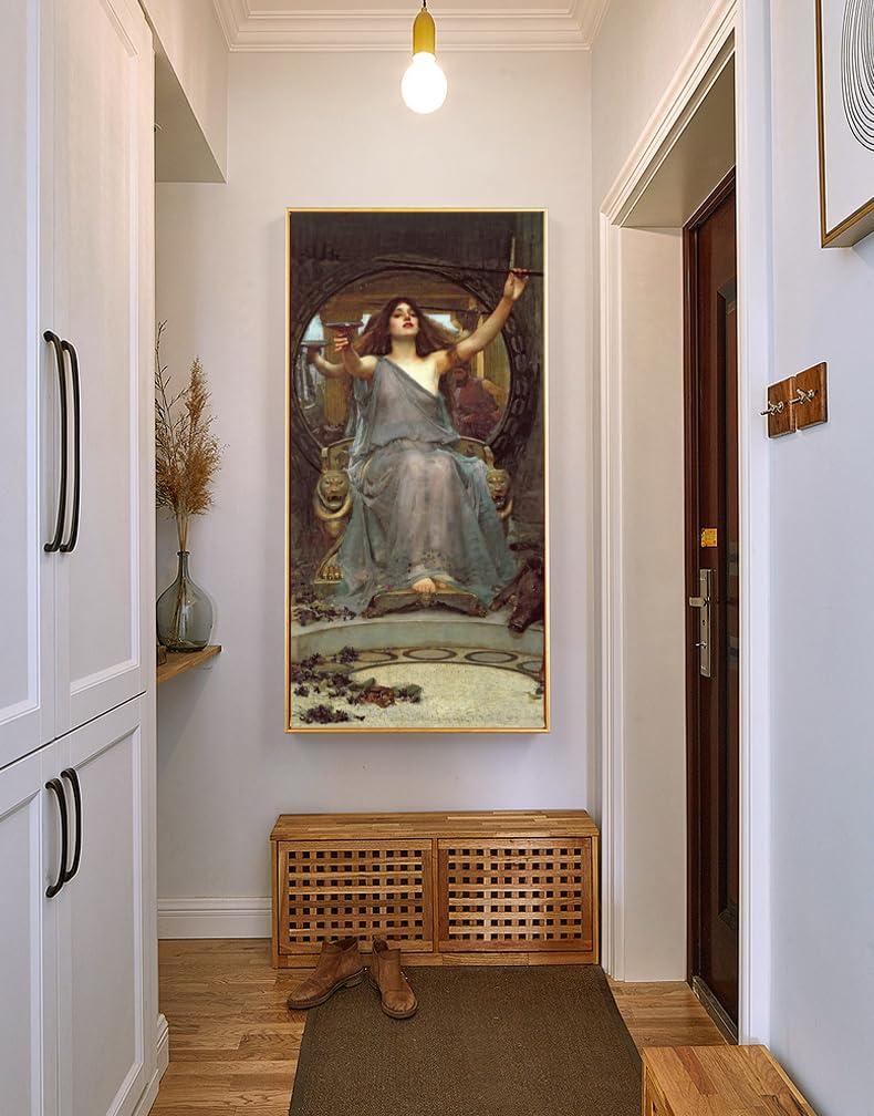 Waterhouse Canvas Wall Art Circe Offers Cup To Ulysses Poster - Modern Romantic Art Wall Decor Vintage Fine Art