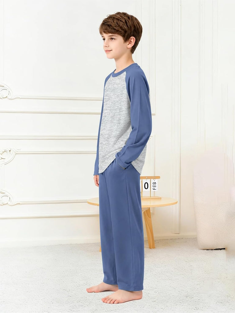 Boys Pajamas Set 100% Cotton Long-Sleeve Top and Pants