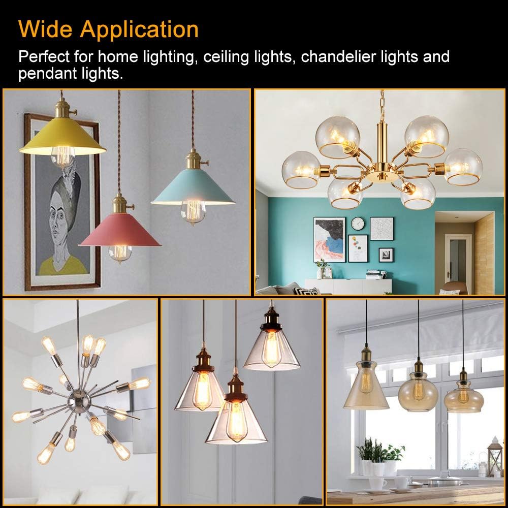 12 Pack Dimmable Vintage LED Edison Bulb, 6W Equivalent 60W LED Edison Bulb Warm White 2700K Antique Led Vintage