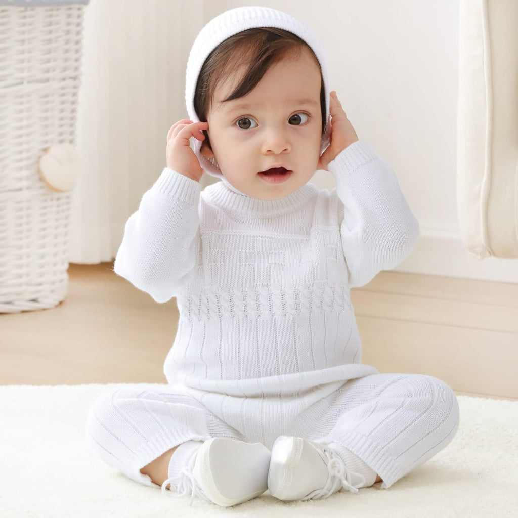 2 Pc Knit - Boy Clothes,Baptism Christening Outfits