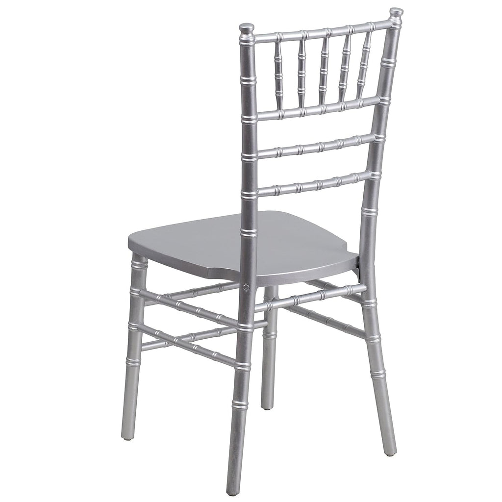 2 Pack HERCULES Series Silver Wood Chiavari Chair