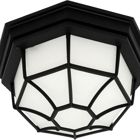 10.6" Octagonal Outdoor Flush Mount Ceiling Light, 13W 3000K 1250 Lumen Farmhouse Lantern