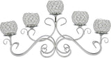 5 Arms Crystal Candle Holder Candlestick Holder CandelabrasDecor Home Tabletop Centerpiece Candle Holder Accessories