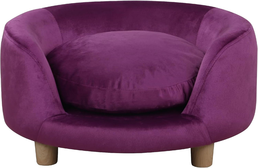 Cat Sofa Beds, Dog Sofa Chair, Pet Sofa, Small Dog Beds, Puppy Bed, Wooden Frame and Velvet Fabric and Washable