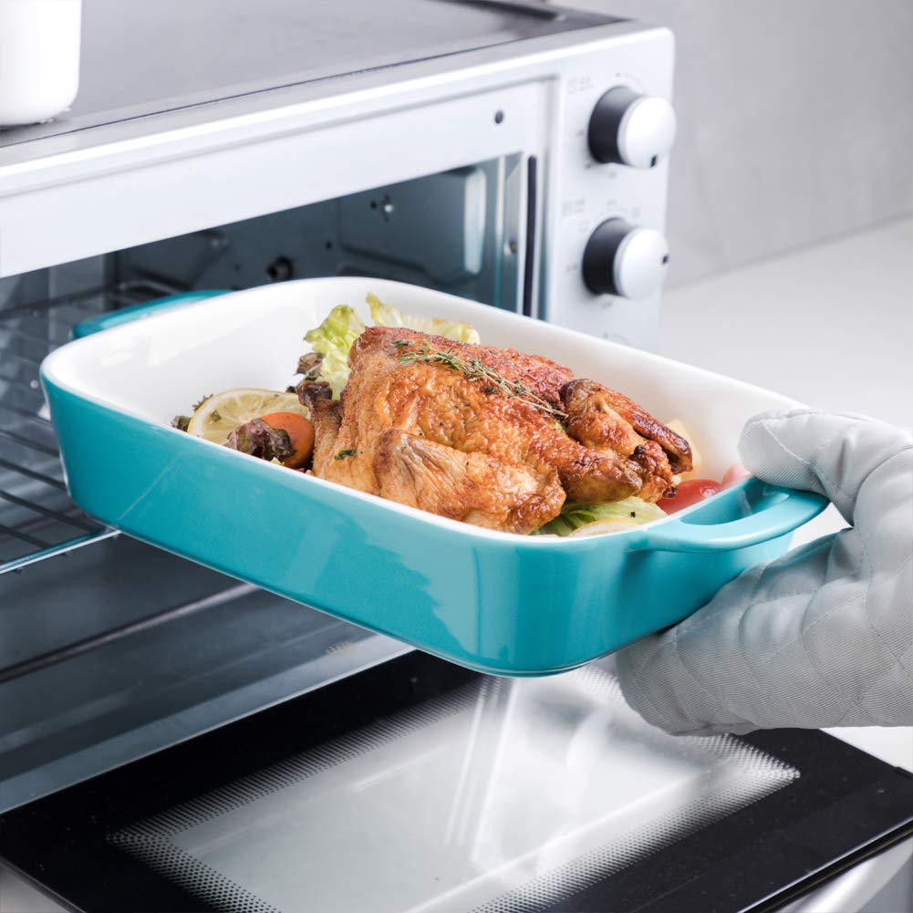 Ceramic Bakeware Set, Rectangular Baking Dish for Cooking, Kitchen, Cake Dinner, Banquet and Daily Use, Casserole