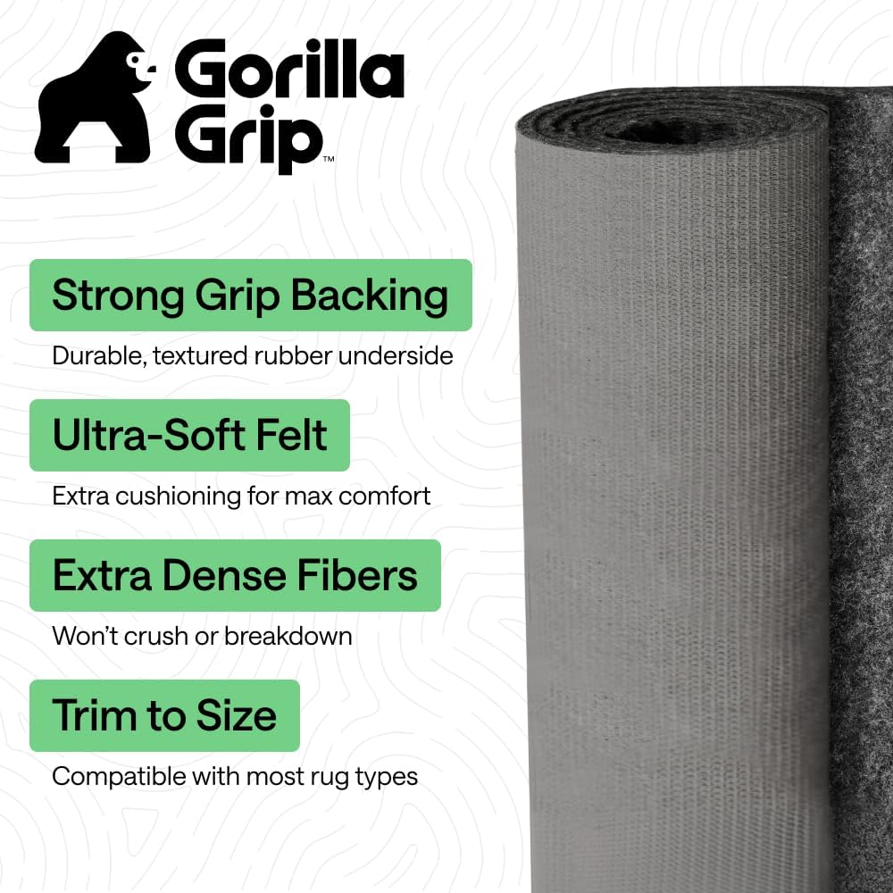 Felt Rug Pad for Hardwood Floors with Rubber Backing, 8x10 FT - Set of 80