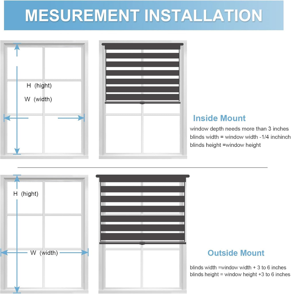 Custom Size Zebra Roller Shades Blackout(85%) Corded Zebra Blinds for Indoor Windows Dual Layer Beige Shades for Bedroom Bathroom Living Room Office Easy to Install