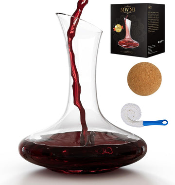 Wine Decanters, Crystal Glass Red Wine Decanter Set With Stopper and Brush,Used Aerator,Glass Carafe