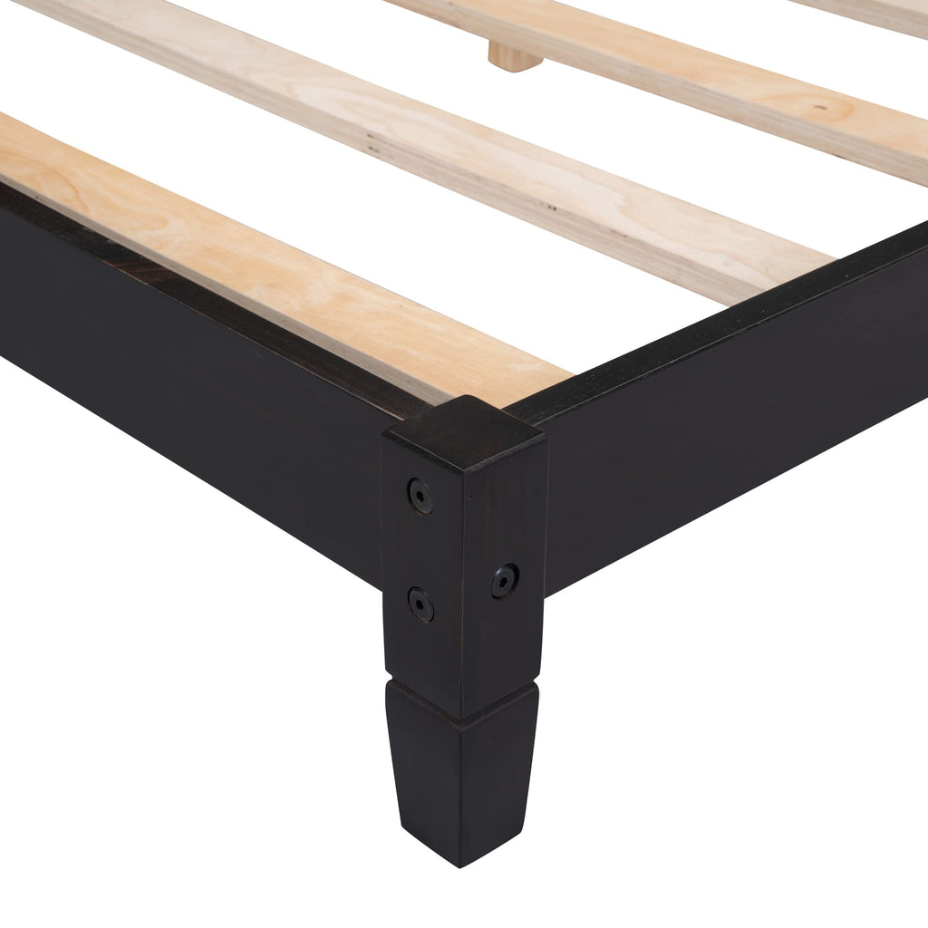 Twin Size Daybed Wood Sofa Bed, Espresso